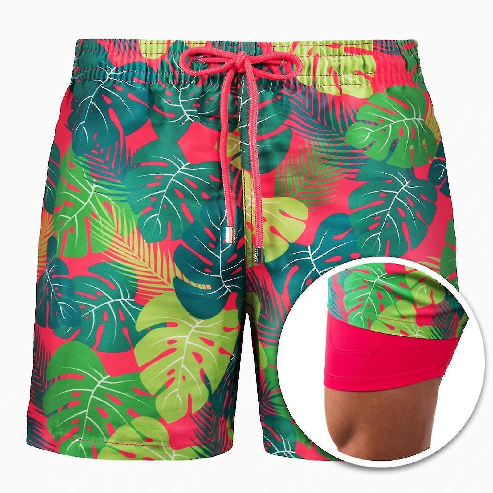 Mens Swim Trunks With Compression Liner