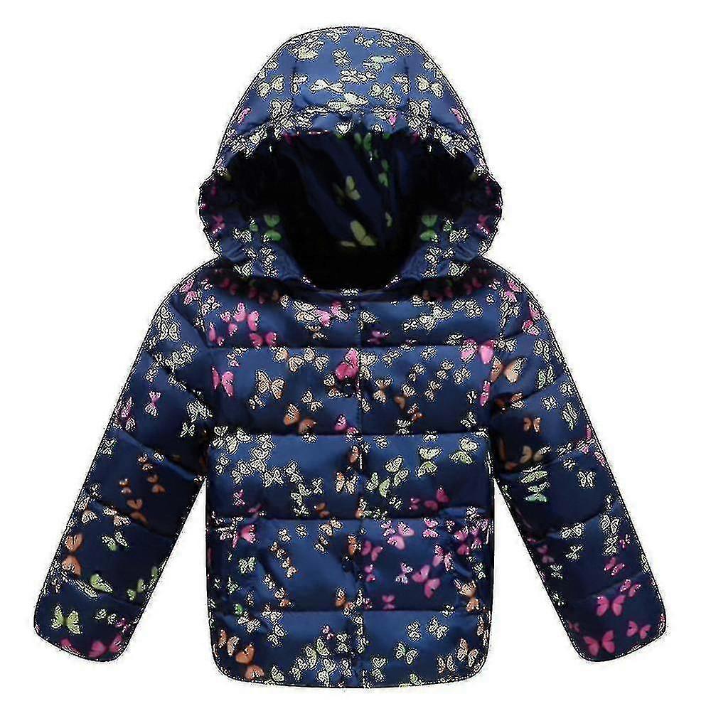 Barn ner kappa mitten lång tjock flicka kappa vinter