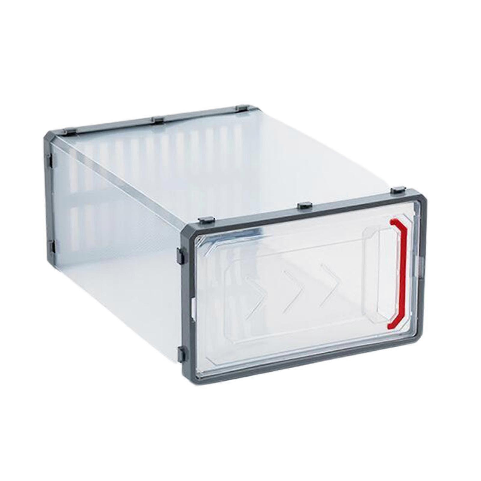 transparent plastic shoes box detachable folding storage cabinet rack