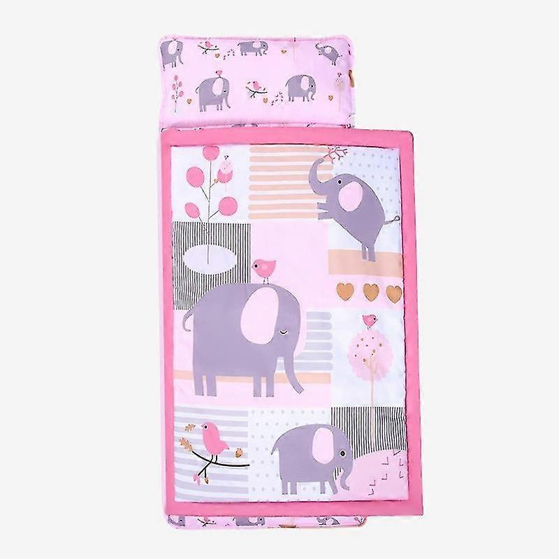 Kids Nap Mat With Weighted Blanket For Daycare With Pillow, Toddler Nap Mat For Preschool And Sleepovers, 49.2"l X 19.6"w