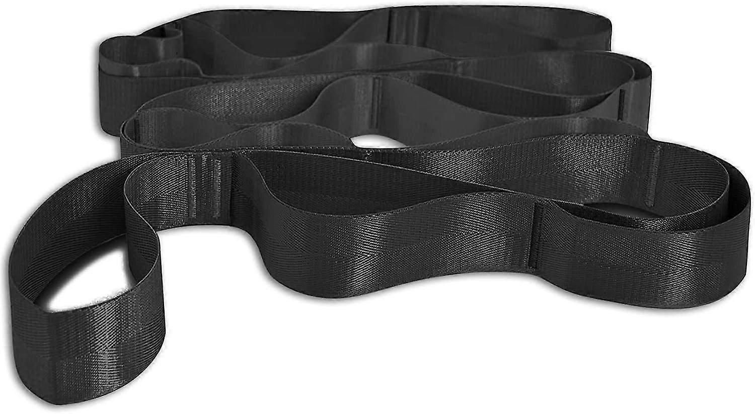 Yoga Strap Stretch Stropper For Fysioterapi Pilates Stretching Treningsbånd Ikke-elastisk Multi Loopsilsd