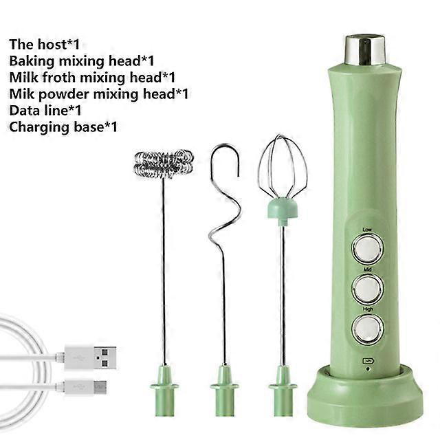 3 In 1 Portable Rechargeable Electric Milk Frother Foam Maker High Speeds Drink Mixer Handheld Foamer Coffee Frothing Wand