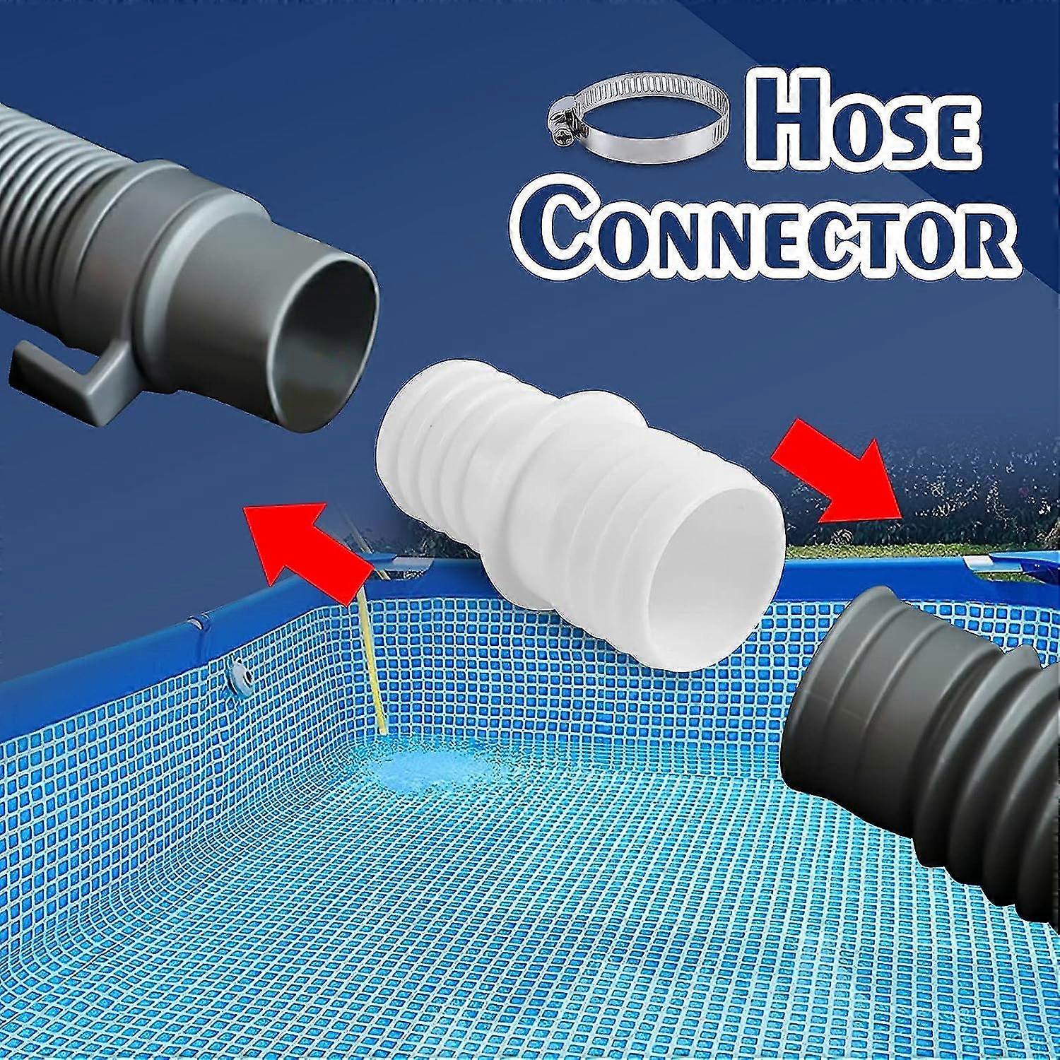 Adaptateur Algenschnapper Pour Filtre Piscine - Raccord 80 Mm Vers 32 Mm, Bleu, Compatible Intex, Bestway (hors Paroi Acier)