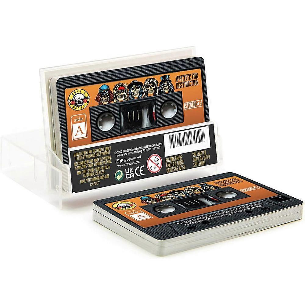 Guns N Roses Cassette Retro Playing Cards for Nostalgic Fun Tabletop Gaming