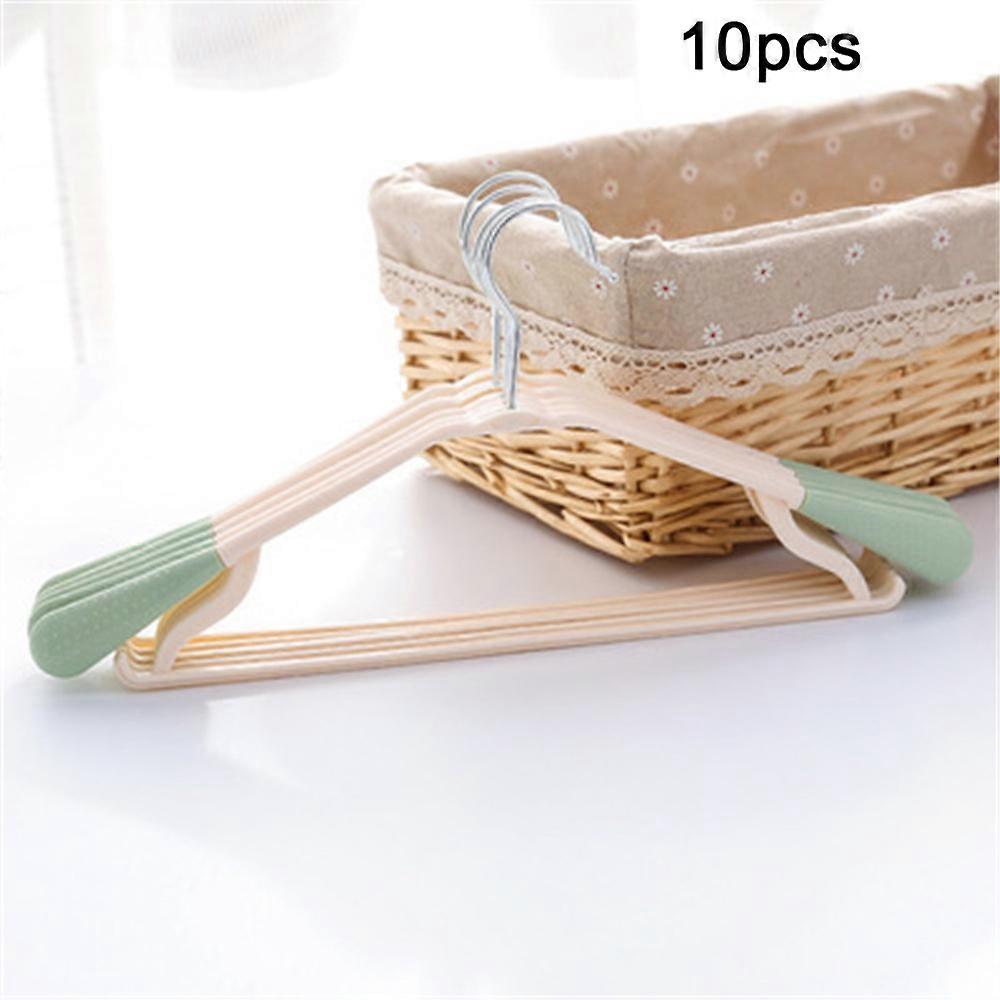 10pcs Non-slip Clothes Hangers with 360 Swivel Hooks Windproof Plastic Hangers