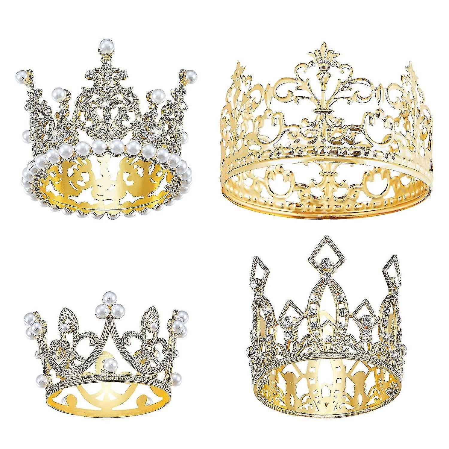 4 Pieces Cake Topper Mini Cake Topper Tiara Vinta Wedding Cake Topper For Wedding Cake