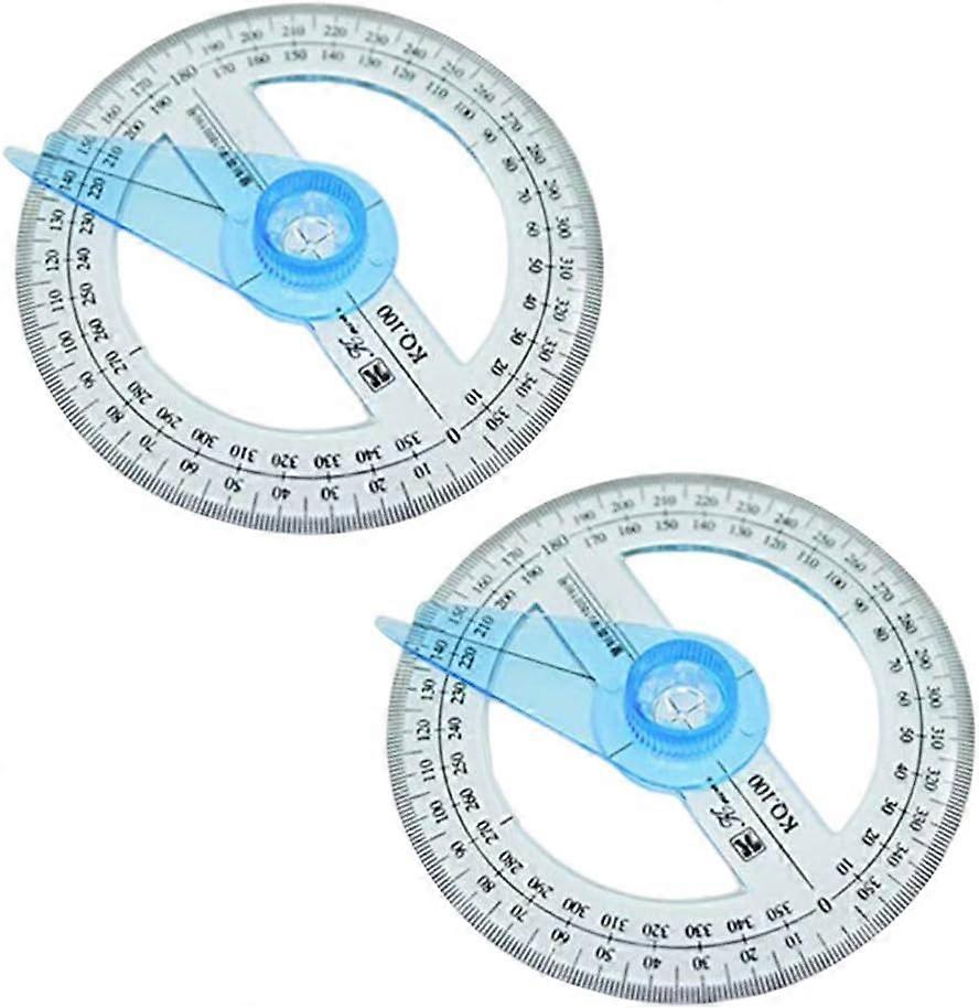 2Pcs Circle Protractor Drafting Tools Protractor Measuring Tool 360-degree Math Geometry Set for Kids Classroom,2024 Ping