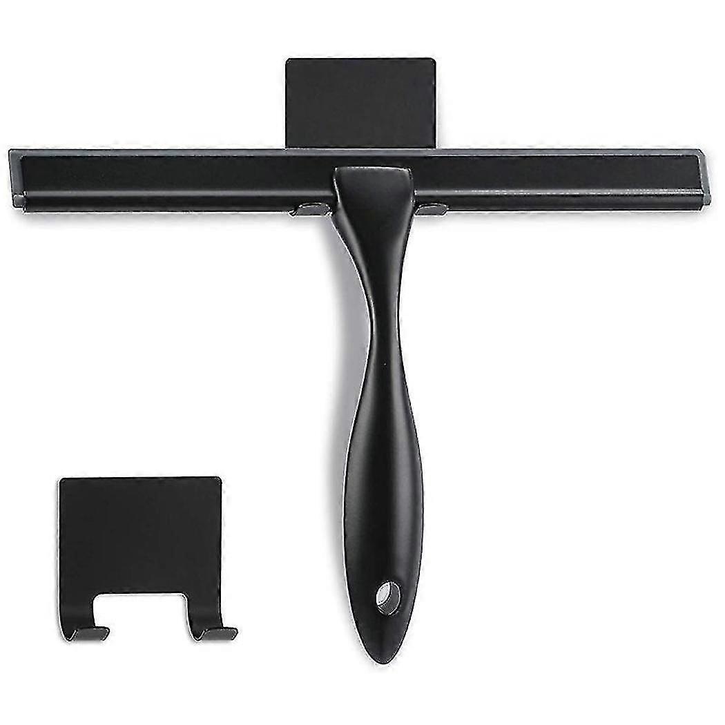 10-inch Matte Black Squeegee, Stainless Steel Squeegee For Bathroom