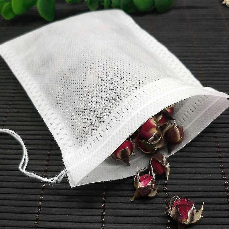 Wabjtam 20pcs Tea Bag Disposable Drawstring Flip Empty Teabags Herb Loose Tea Filter
