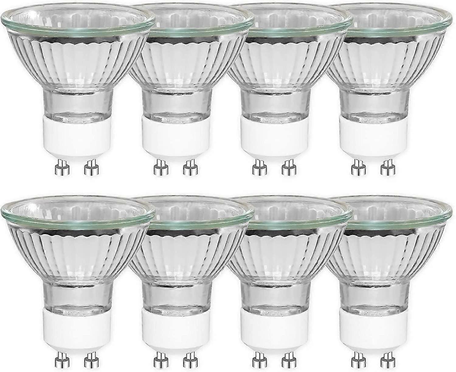 8pcs Gu10 35w נורות מחזיר הלוגן, זרקור לעמעום, לבן חם 2700k -t