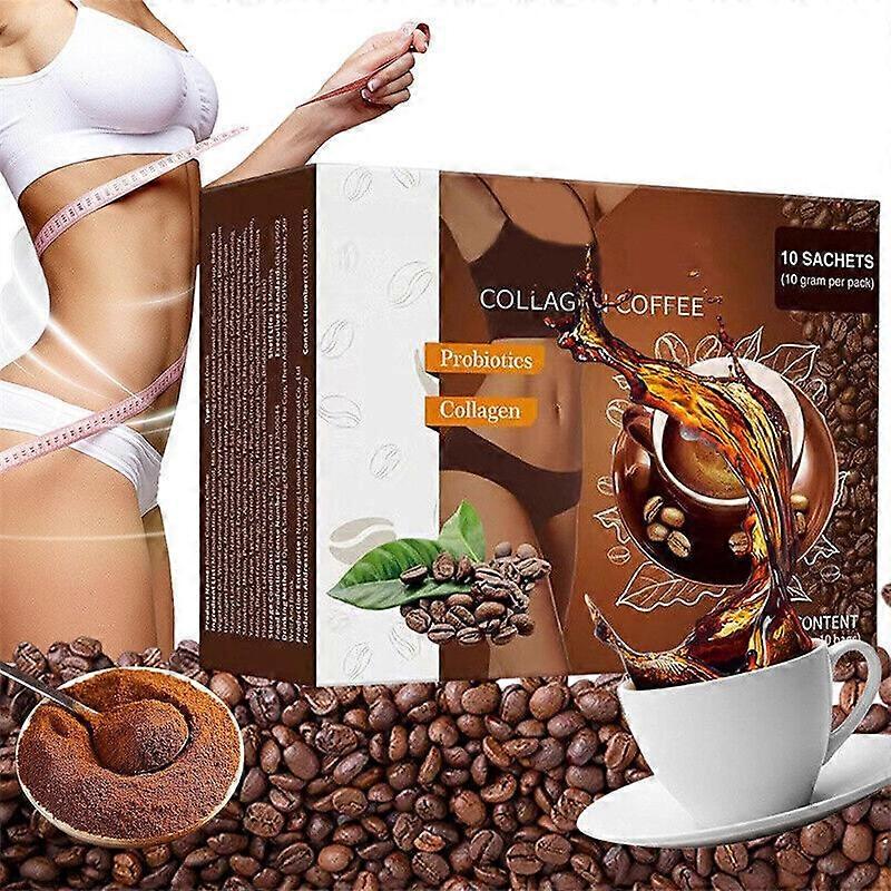 3pcs Bloom Coffee Collagen, Nugen Bloom Collagen Coffee, Nugen Collagen Coffee, Pure Organic Coffee Collagen (10 bags/box)