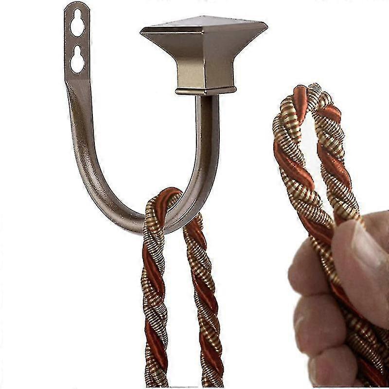 2 Pcs Square Metal Decorative Holdbacks Tiebacks Compatible With Bedroom, Office