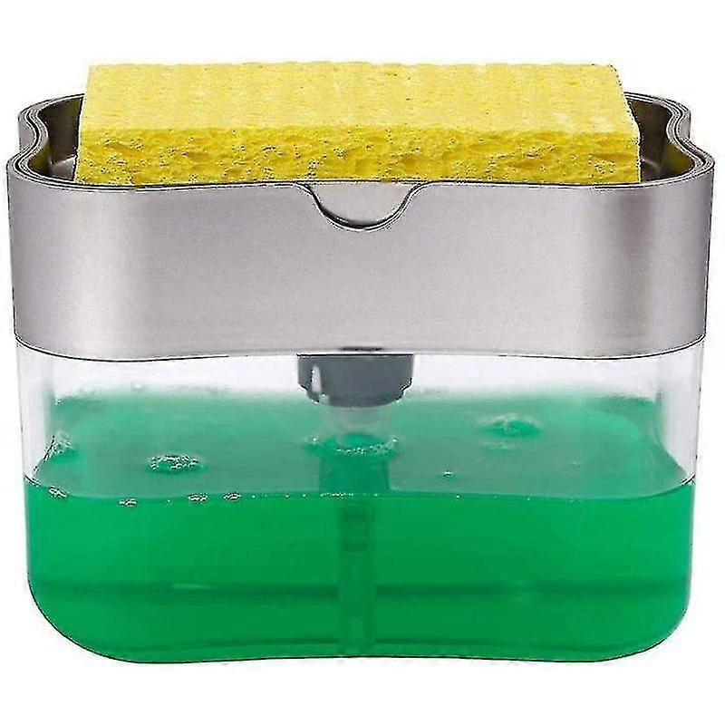 Soap Dispenser And Sponge Kit, Sink Manager With Sponge Holder, Soap Dispenser Pump Type, Detergent Dispenser, Kitchen Utensil Holder