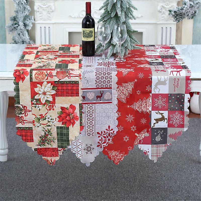 Merry Christmas Table Runner Red Check