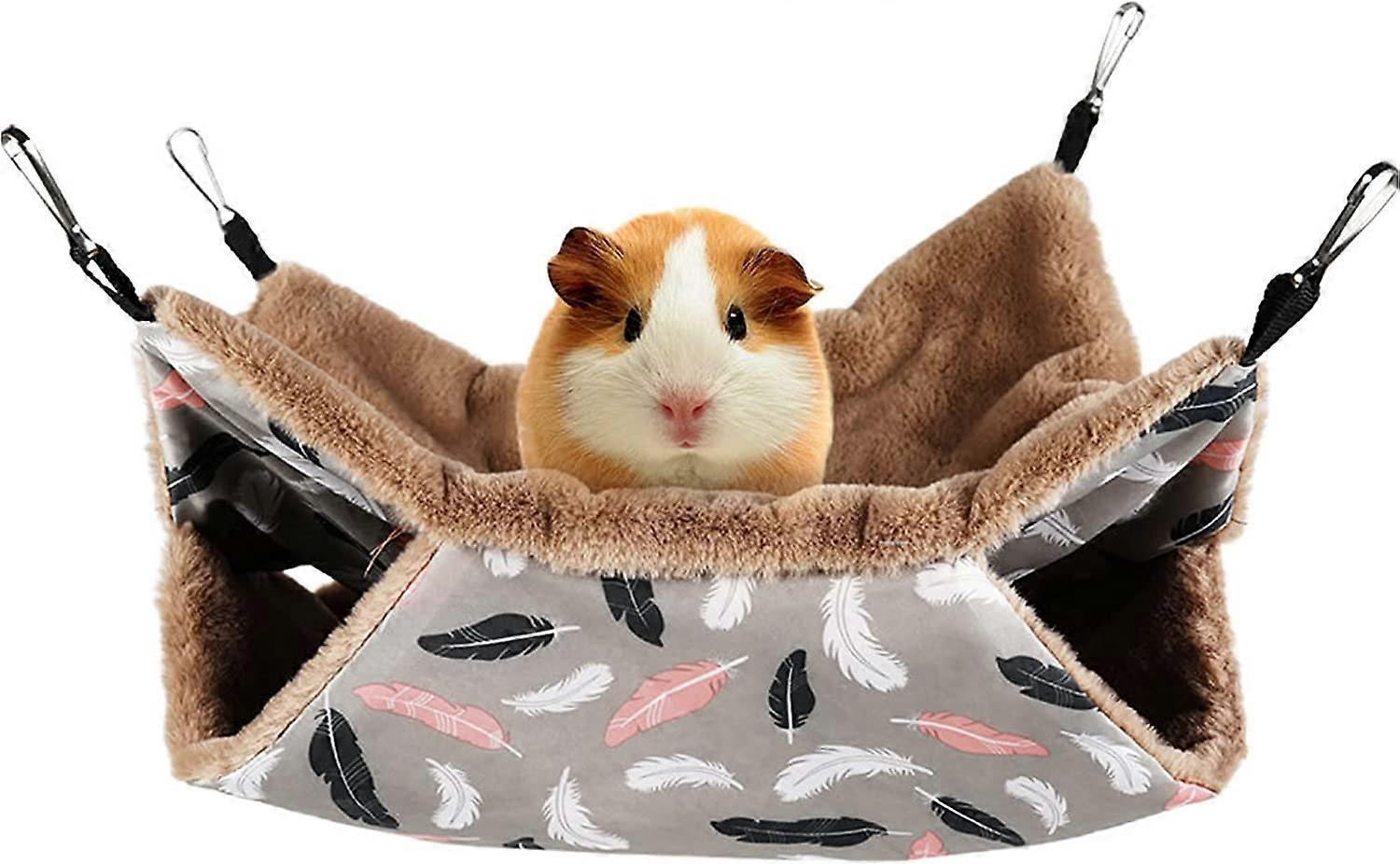 Double Layer Pet Cage Hammocks Rodent Hanging Bed