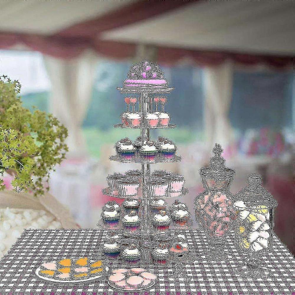 Transparent Removable Acrylic Round Cupcake Stand Cake Dessert