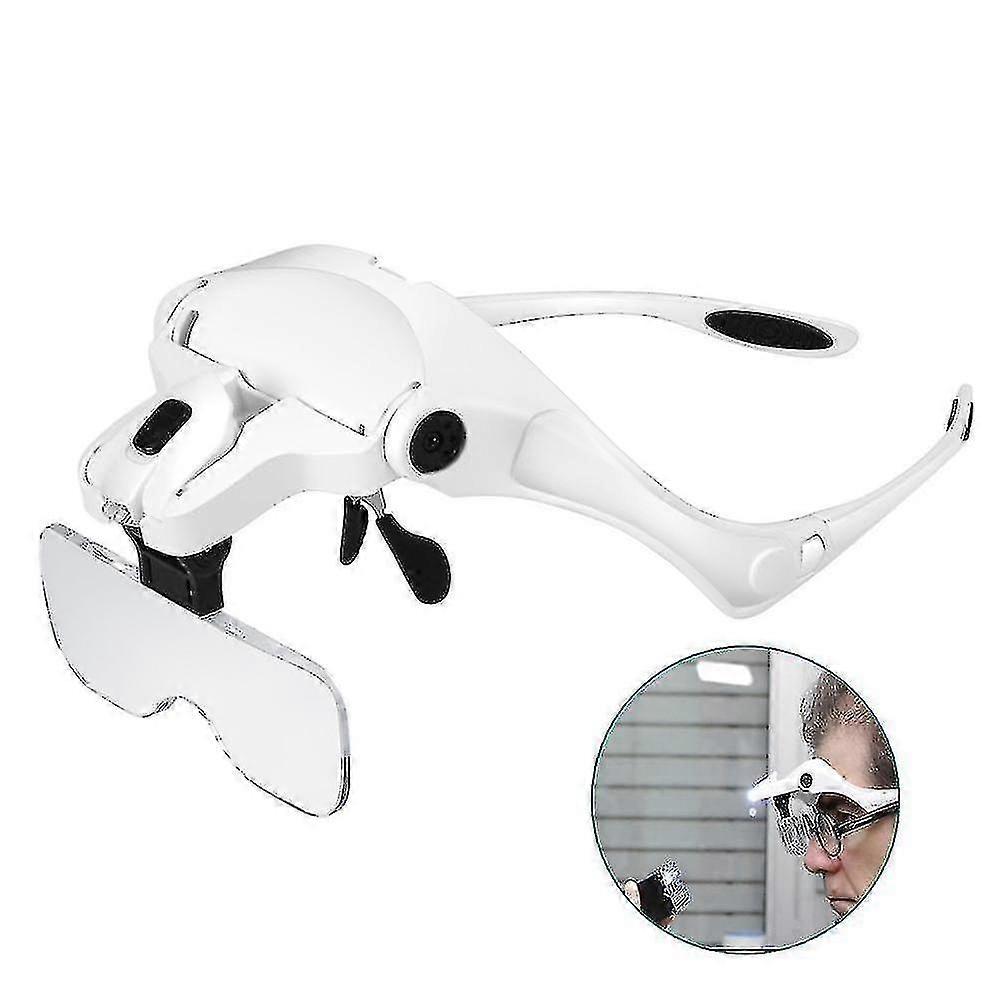 Lupa Óculos De lupa Lupa Eyeglasses com 2 Luzes Led 5 Lentes