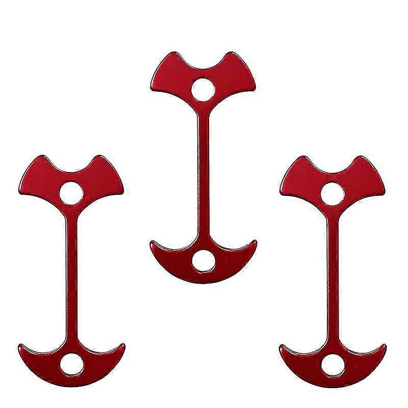 Aluminum Alloy Rope Tensioner 15pcs Set Durable Multifunctional Tent Tensioner Wind Rope Tensioner(red)