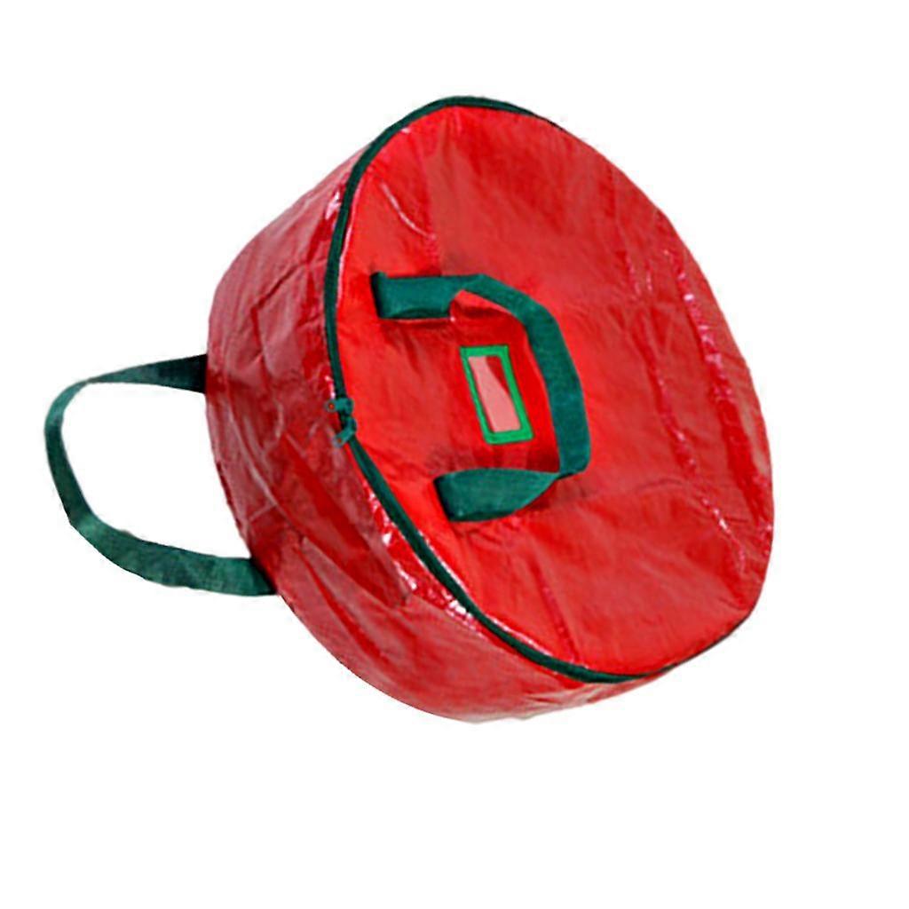 Storage Container Bag with Zipper and Handles for Easter Xmas Red 75x20cm