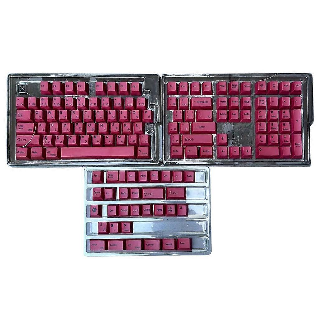 140 Keys Japanese Keycaps Minimalist Red for Mechanical Keyboard CherryProfile Keycaps DIY Sublimation Key Caps Set Only