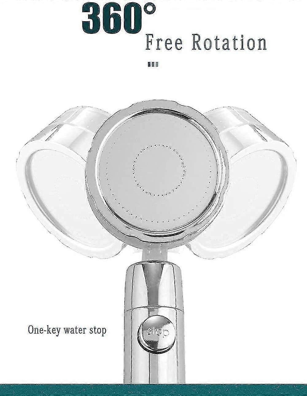 360 درجة الدورية مع مروحة صغيرة دش رئيس فوهة الحمام الملحقات