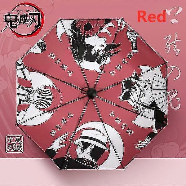 demon Slayer Kimetsu No Yaiba Folding Umbrella(red)
