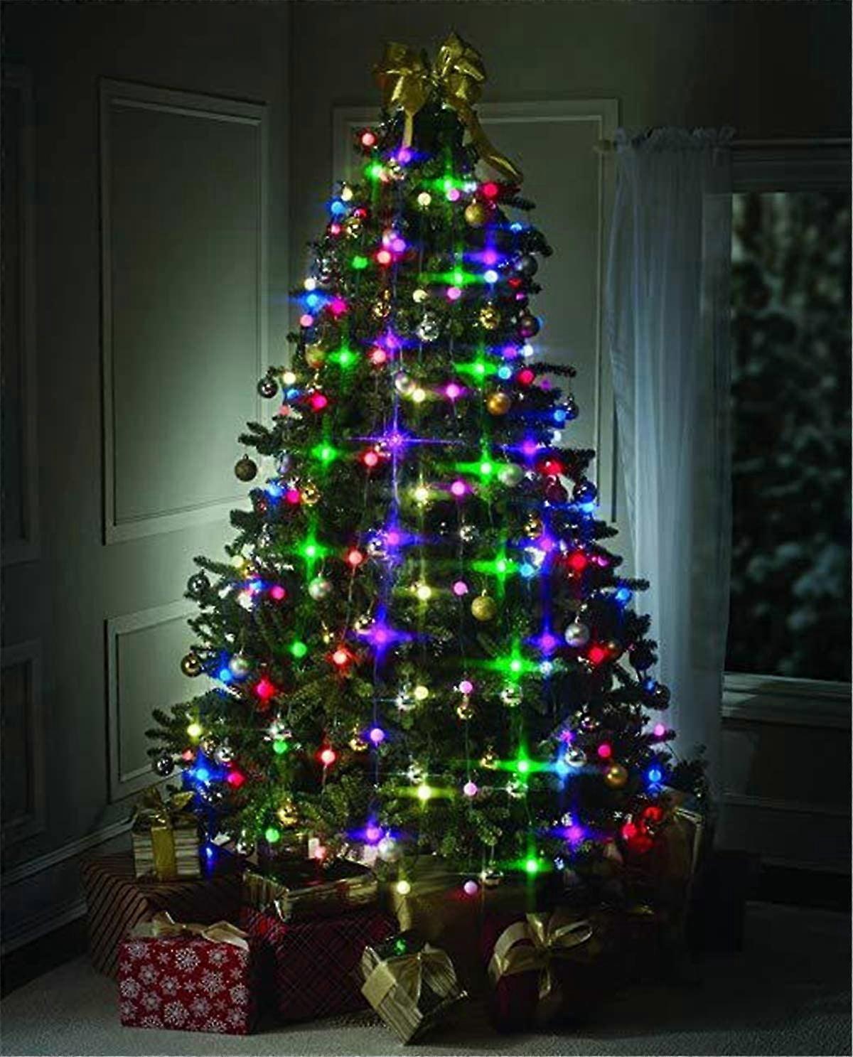 Guirlande Lumineuse pour Sapin de Nol, Dcoration de Nol, Multicolore Suspendues Lumires Intrieur Parti Jardin Patio Chambre De Mariage Dcor (64 Boules