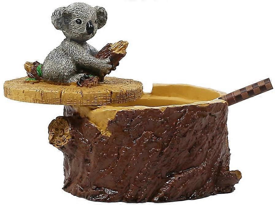 Ashtrays for Cigarettes Cute Resin Squirrel Ashtray with Lid for Home