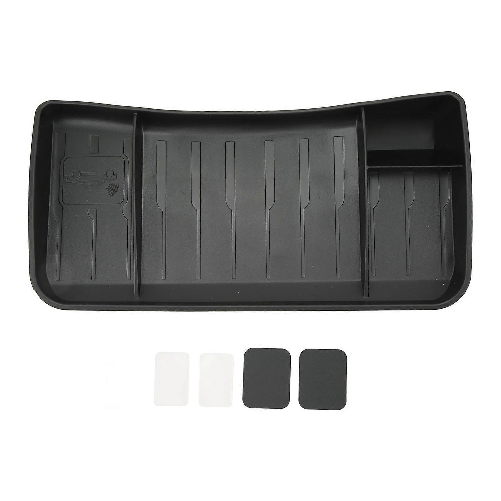 Automobile Dashboard Storage Box TPE Material Behind Screen Black Replacement for Tesla Model 3 Y