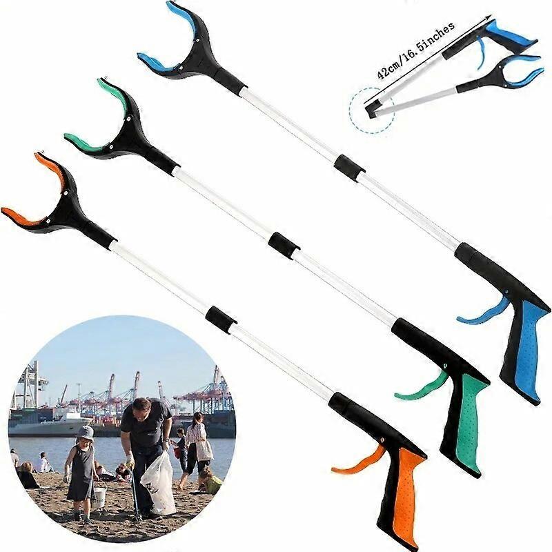 Foldable Grabber With 360 Swivel Clip Collapsible Garbage Grabber Pick Up Tools