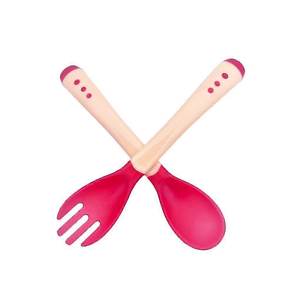 Fork Spoon Set, Kids Spoons Forks With Heat Sensitive Tips, Ideal For Learning To Eat