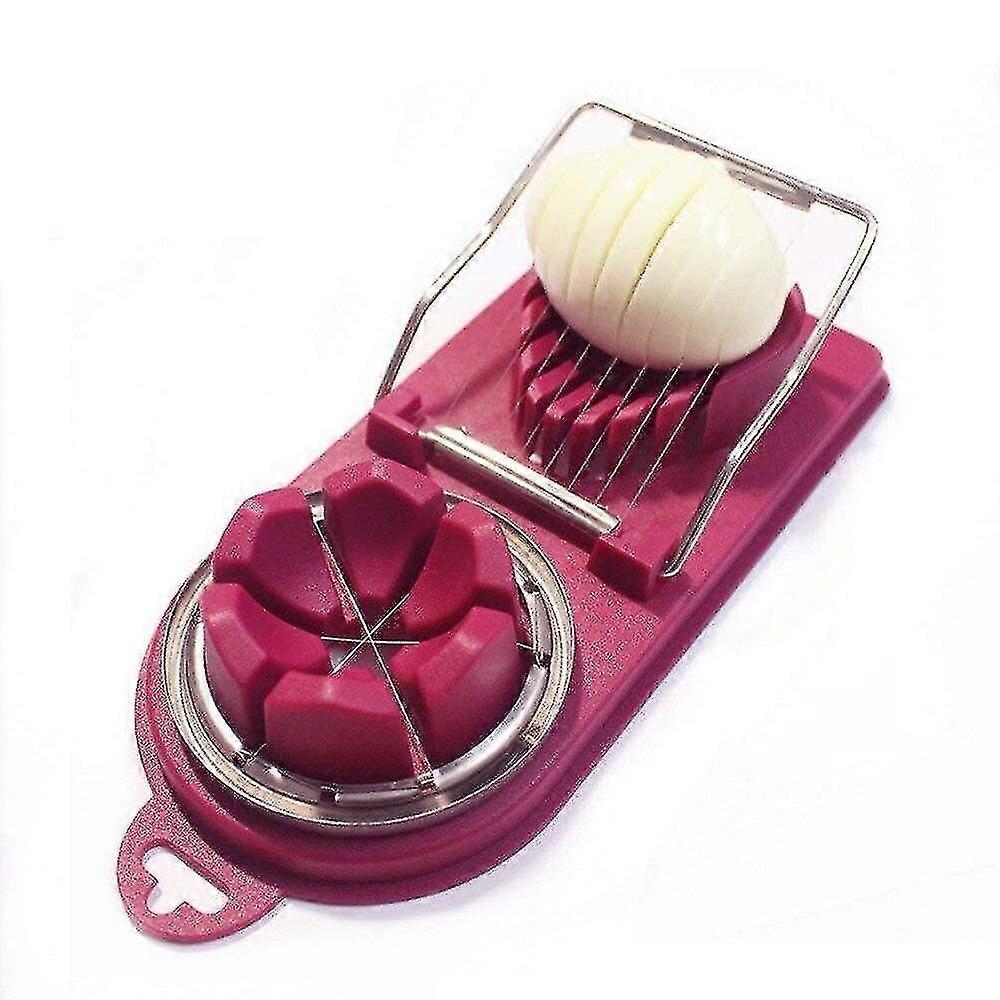 1 Pc Multifunctional Egg Cutter Stainless Steel Cutting Egg Slicer Slicing Gadgets Kitchen