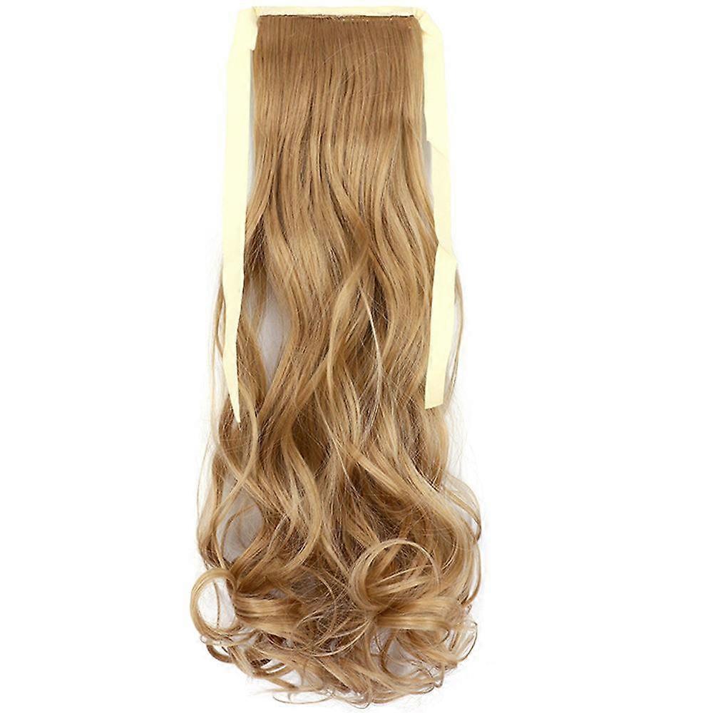 Extensions de cheveux de queue de cheval, extension de queue de cheval courte ondulée bouclée enveloppante autour de la queue de cheval postiche synthétique résistant à la chaleur pour les femmes