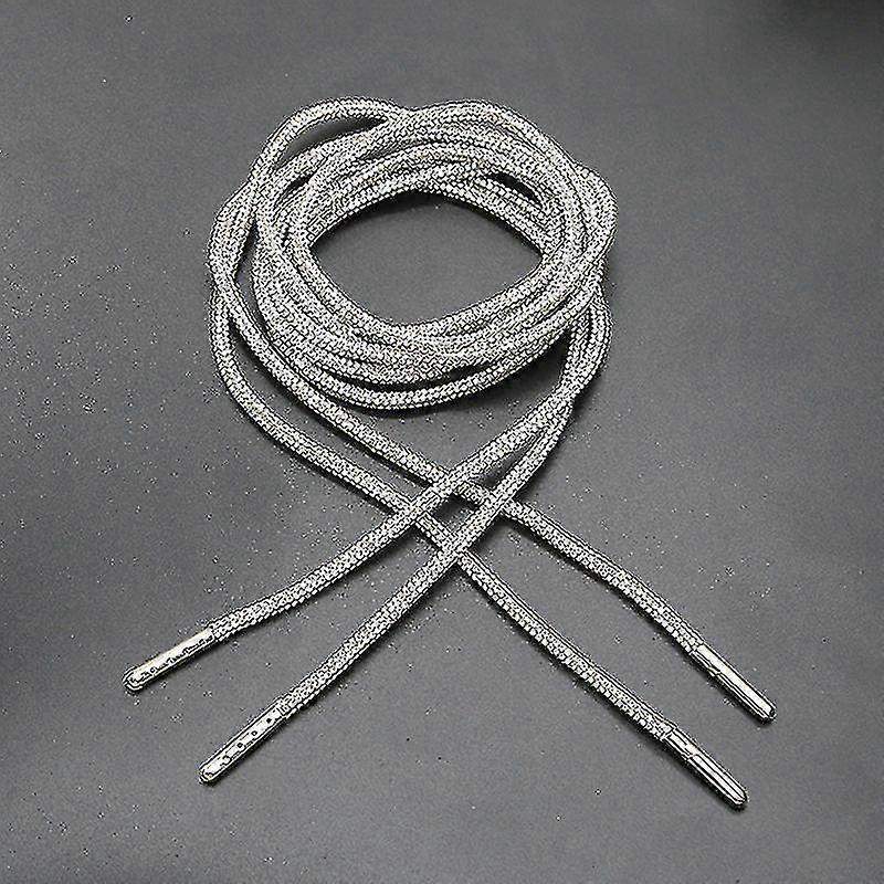1pair Rhinestone Shoelaces Luxury Rainbow Diamond Shoe Laces 70/80/100/120/140cm