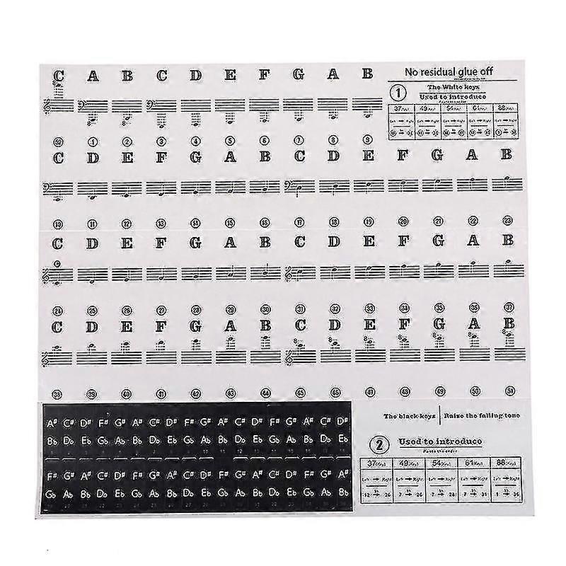 Removable Piano And Keyboard Stickers