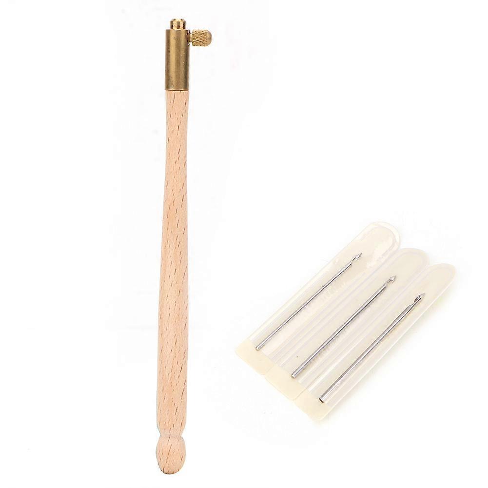 Crochet Hook with 3 Needles Embroidery Needle Set Knitting Beaded Embroidery Tool