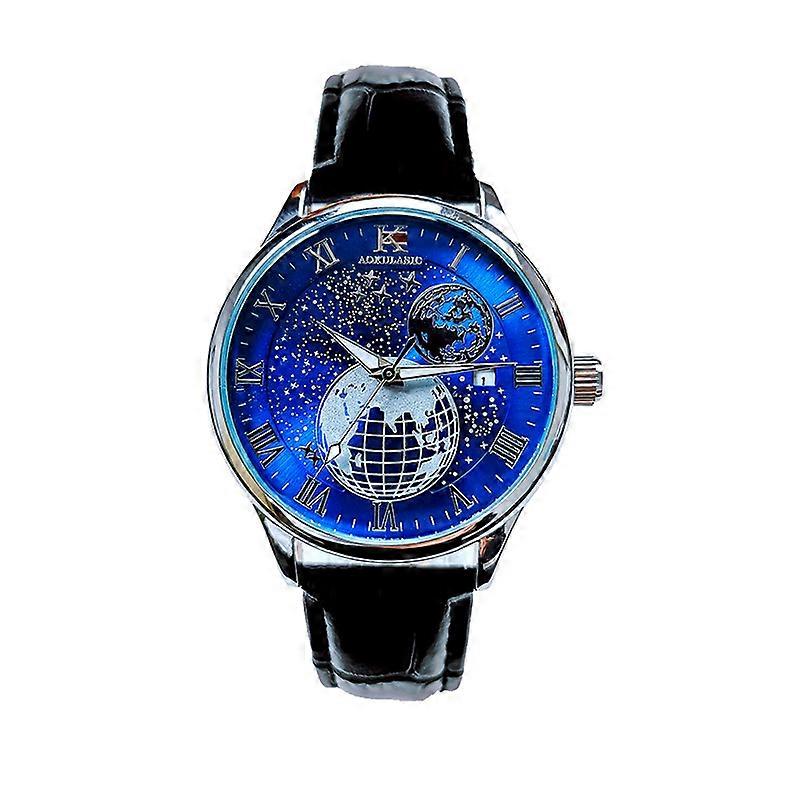 Men's mechanical watch hollow dial luminous pointer 30m waterproof