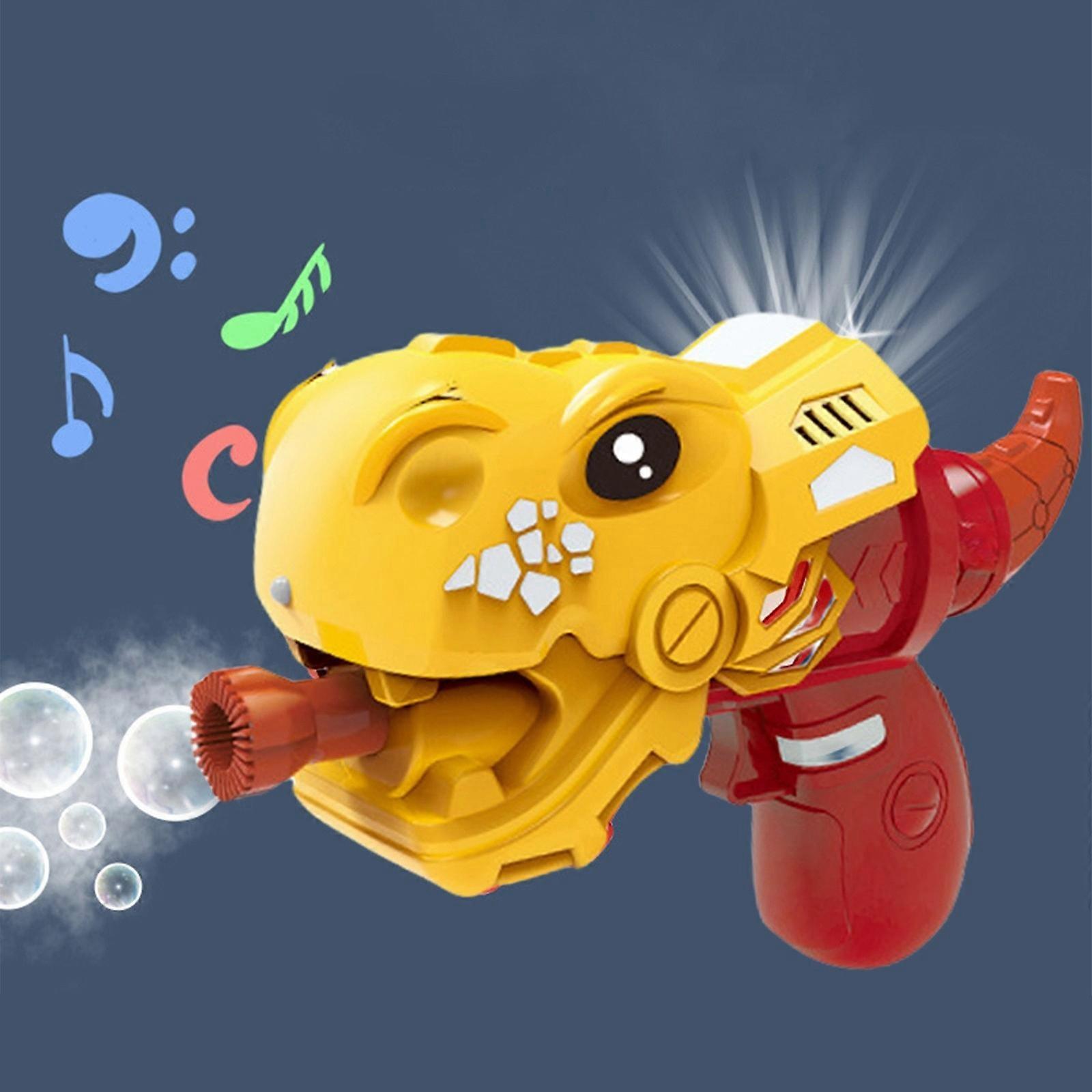Elastic Smoked Machine Dinosaur Music Light Guns Children's Blowing Toy