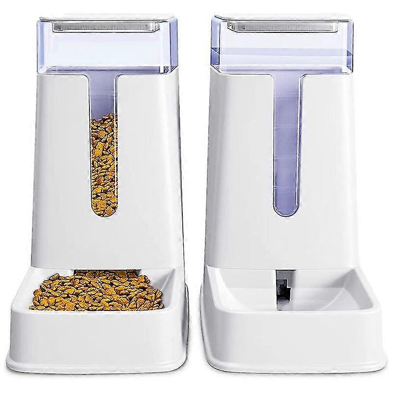 And Water Dispenser In Set 2 Packs Automatic Dog And Dog Water Dispenser For Pets White XYT