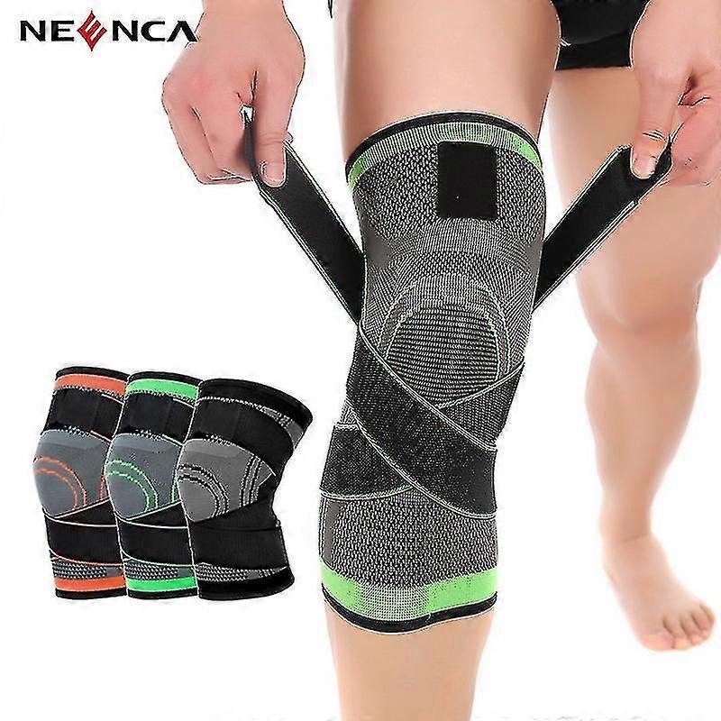 Neenca 1pcスポーツニーパッド男性加圧弾性膝パッドサポートフィットネスギアバスケットボールバレーバ