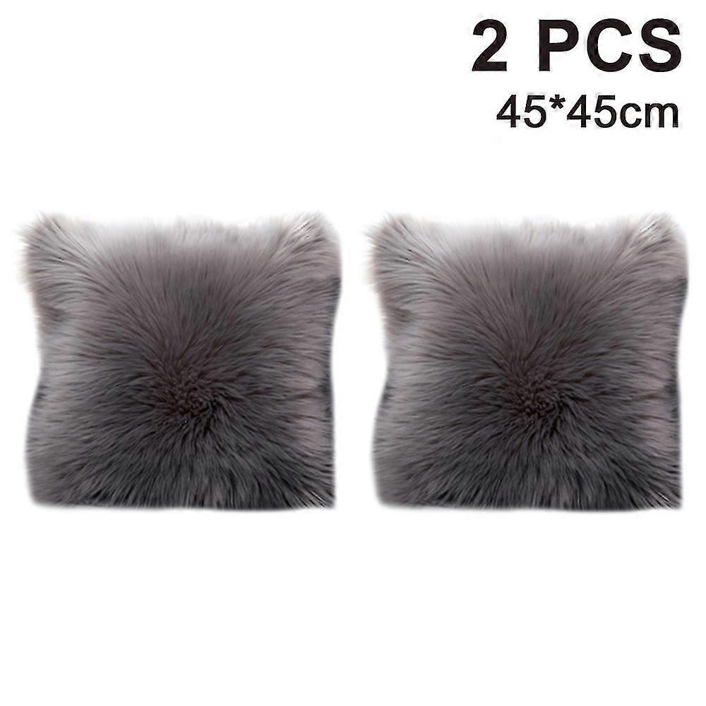2pcs Soft Decorative Cushion Covers 45 X 45cm,decorative Cushion Cover