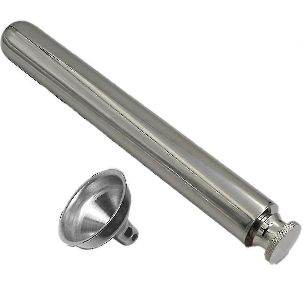 Mini Stainless Steel Flask & Funnel Set, Pocket Hip Flask, Liquor Bottle, Cylinder