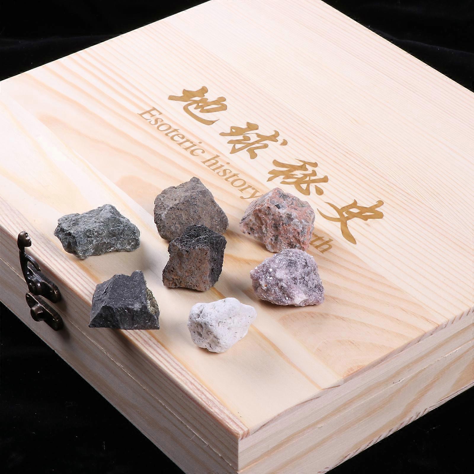 Rock & Mineral Collection - Igneous Rock Set Geology Specimens Earth Science Educational - Wooden Box Of 30 pieces Assorted Magmatic Rocks