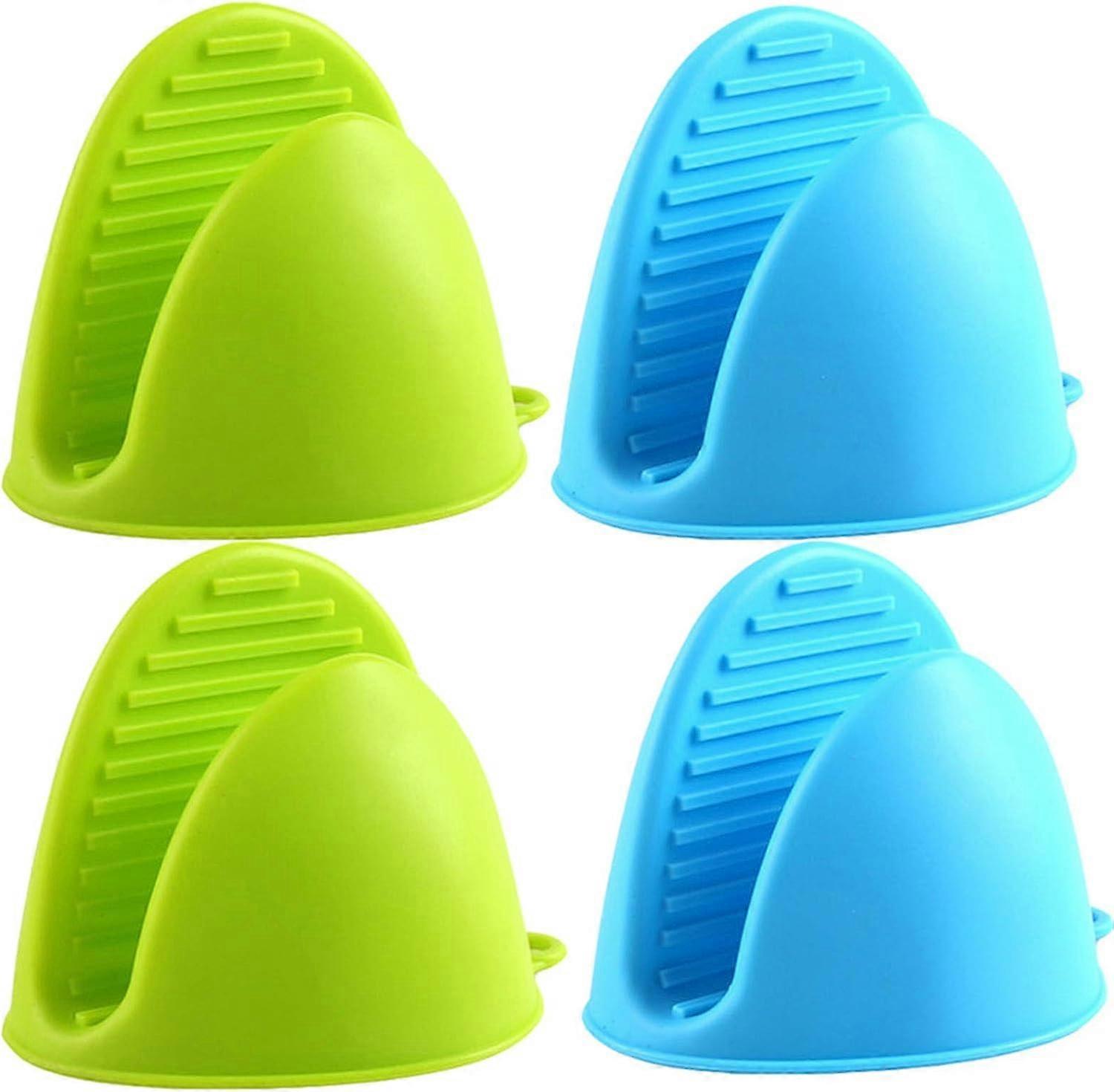 سيليكون الطبخ قرصة قبضة فرن القفازات - حامل وعاء واقي الإصبع للمطبخ والطبخ - قفازات مقاومة للحرارة ، 2 قطعة