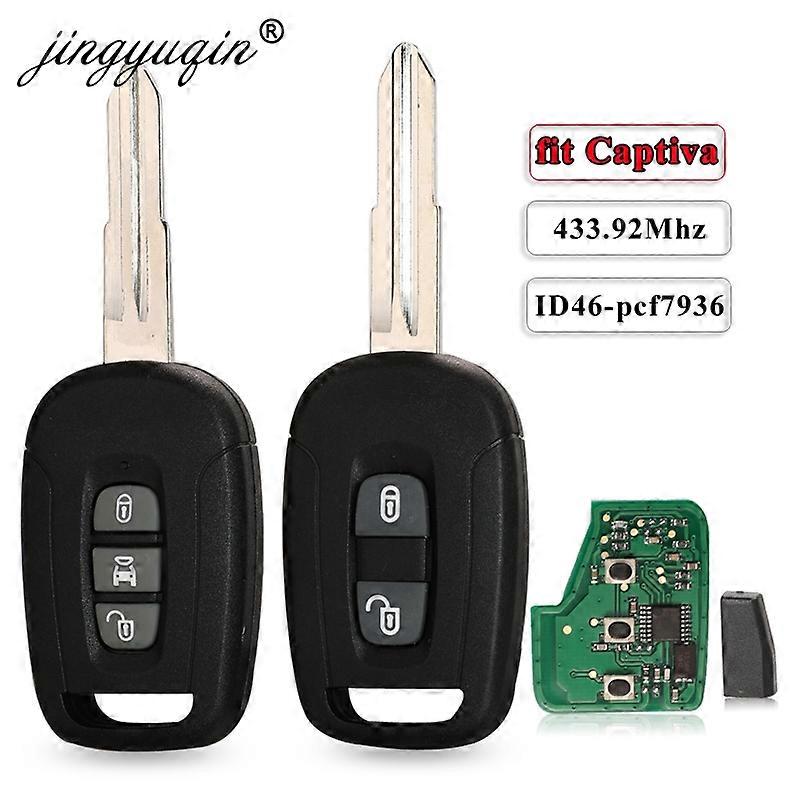 Car Remote Key Control 433Mhz ID46 for Chevrolet Captiva Opel Antara 2/3 Buttons Auto Keyless Fob with pcf7936 Chip