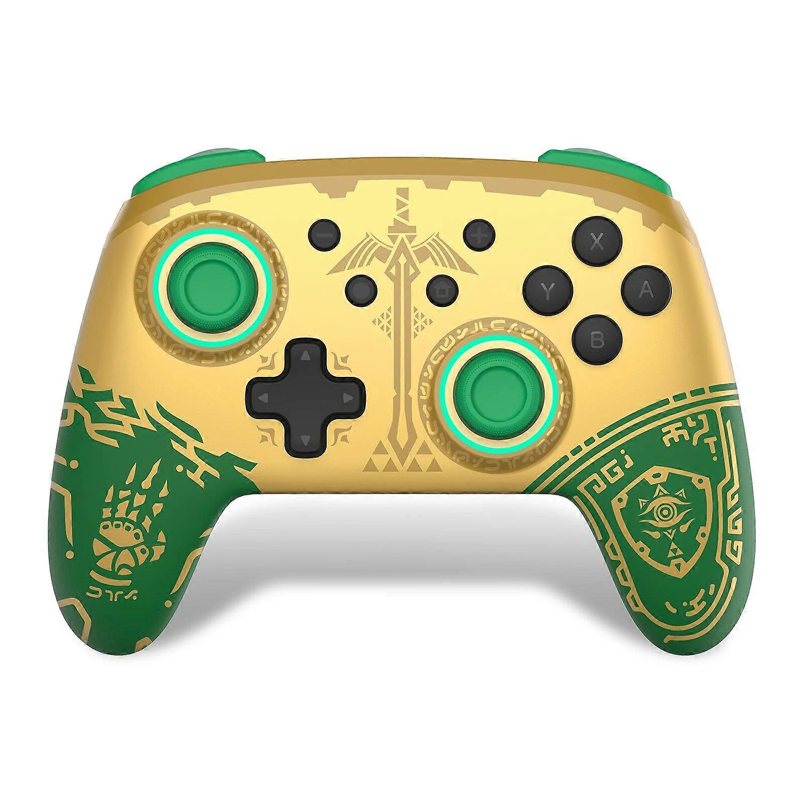 IINE Golden Joypad Wireless Controller Wake Up Auto Fire Function Compatible Nintendo Swtich/Lite/OLED