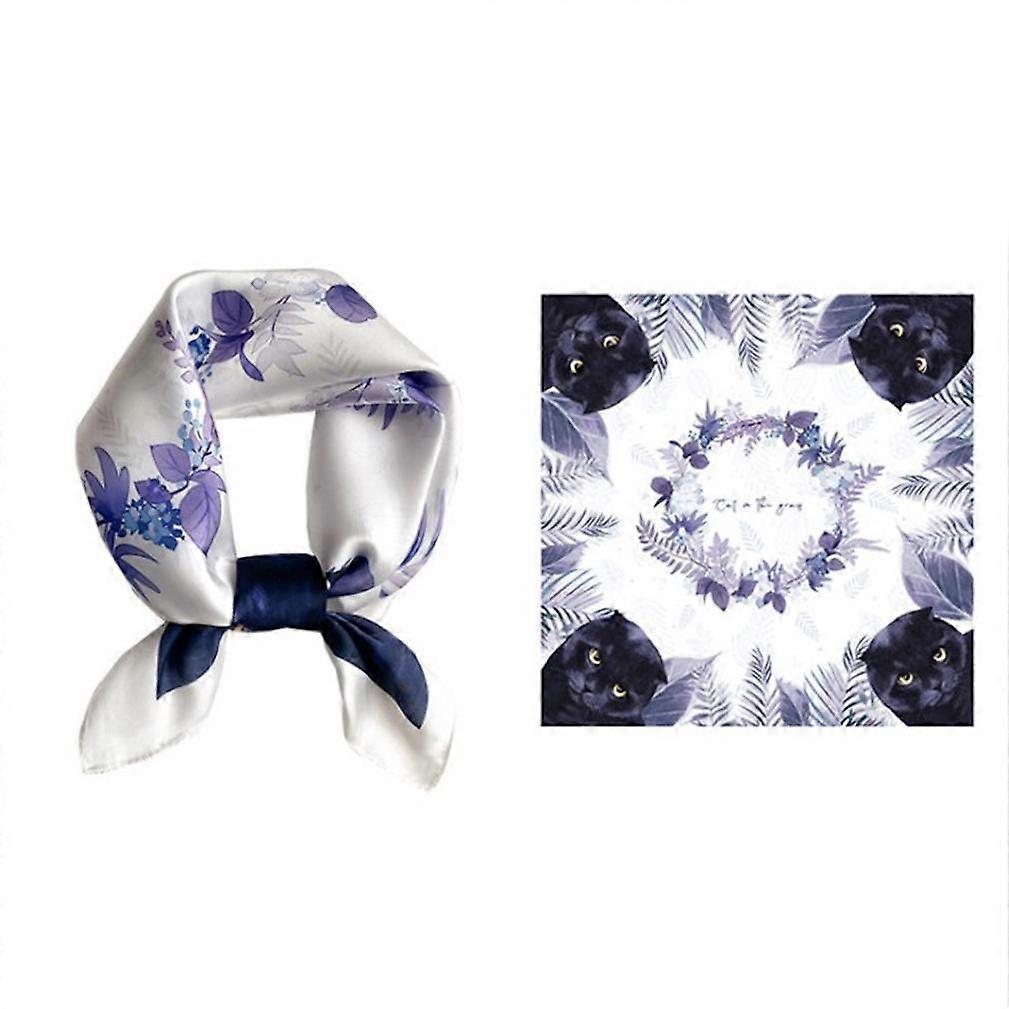 シルキーハンカチエレガントショールラップヘアアクセサリースチュワーデススカーフ女性用