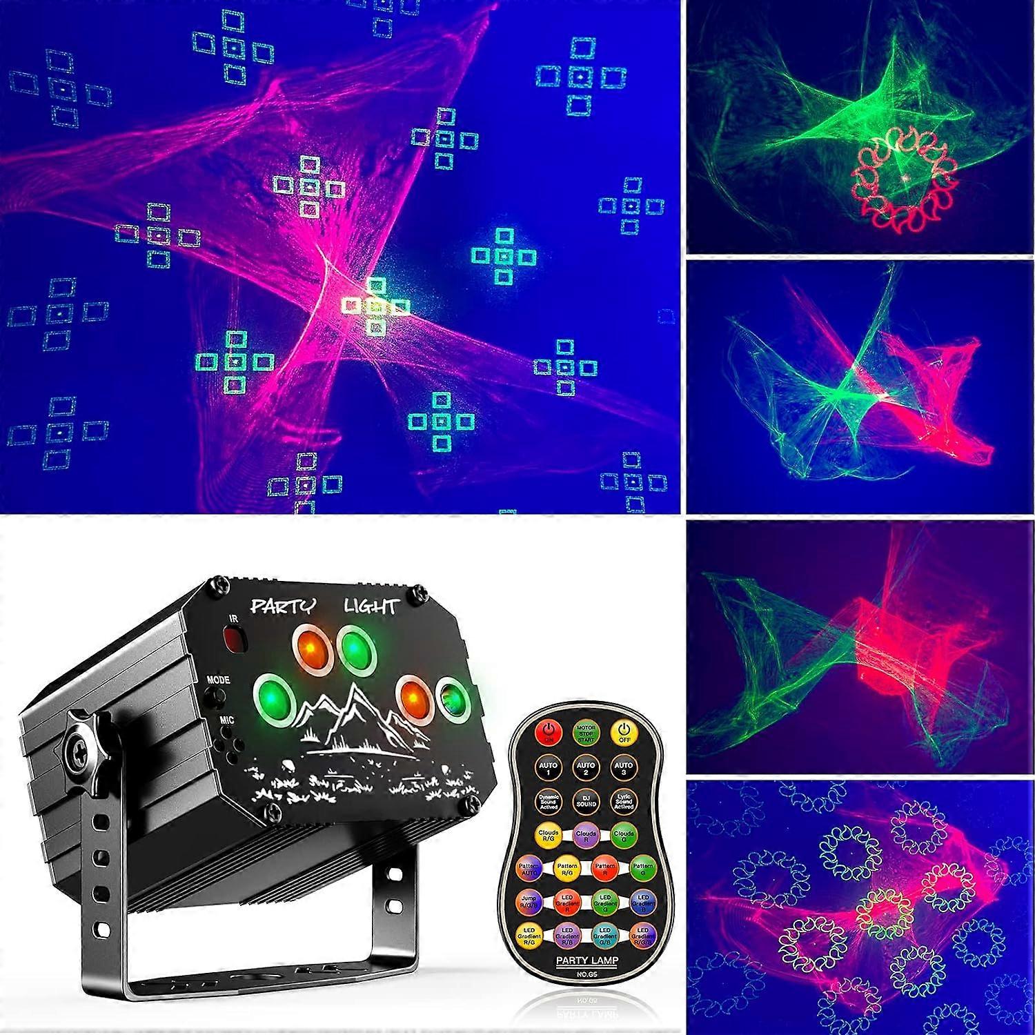 Disco Lights,Strobe Lights DJ Party Ball Lights Sound Activated 5 Colors 120 Modes Multiple Patterns Mini for Room Parties Birthday Christmas