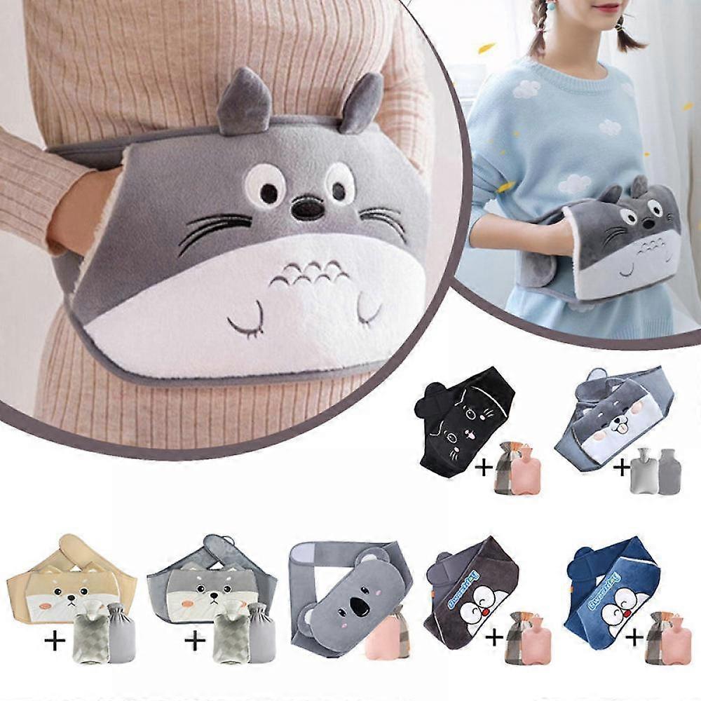 حزام زجاجة الماء الساخن القابل لإعادة التعبئة القطيفة ، زجاجة الماء الساخن مع غطاء Wailt زجاجة ماء ساخن مطاطية مع غطاء للرقبة والكتف والظهر والساقين والخصر