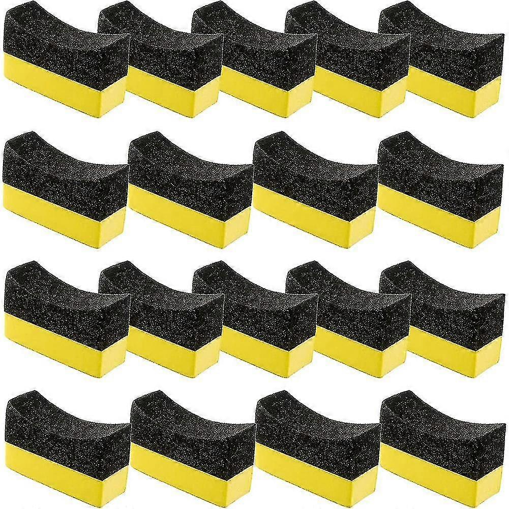 18pack Tire Dressing Applicator Pads Tire Shine Applicator Dressing Pad Polishing Sponge For Car Gl (haoyi